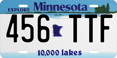 MN license plate 456TTF