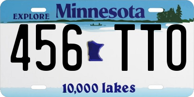 MN license plate 456TTO