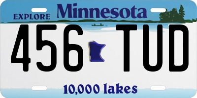 MN license plate 456TUD