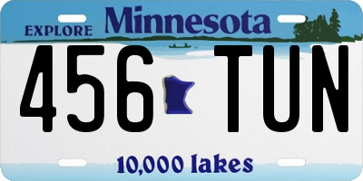 MN license plate 456TUN