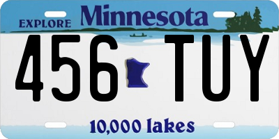 MN license plate 456TUY
