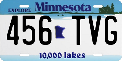 MN license plate 456TVG