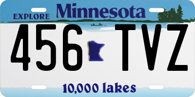 MN license plate 456TVZ