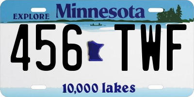 MN license plate 456TWF