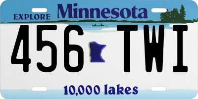 MN license plate 456TWI