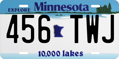 MN license plate 456TWJ
