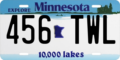 MN license plate 456TWL