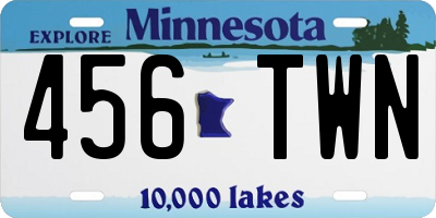 MN license plate 456TWN