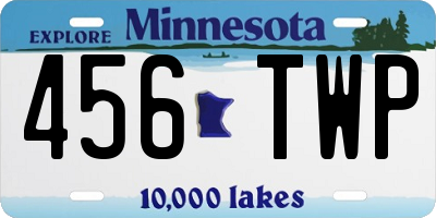 MN license plate 456TWP