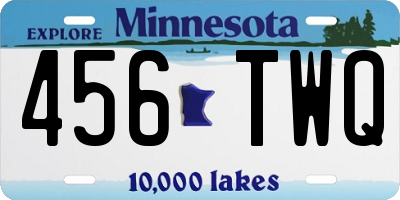 MN license plate 456TWQ