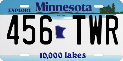 MN license plate 456TWR