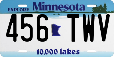 MN license plate 456TWV