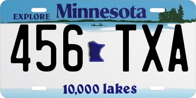 MN license plate 456TXA