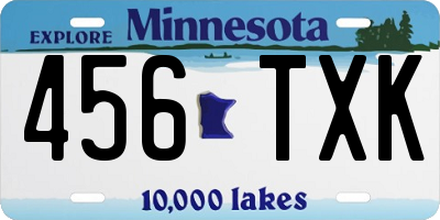 MN license plate 456TXK