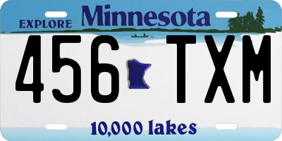 MN license plate 456TXM