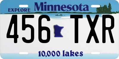MN license plate 456TXR