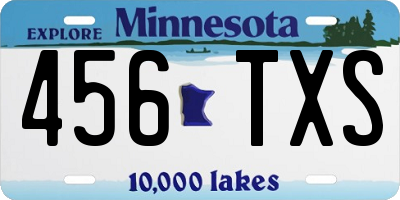 MN license plate 456TXS