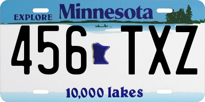 MN license plate 456TXZ