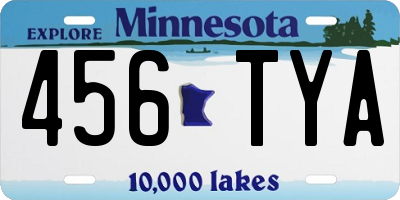 MN license plate 456TYA