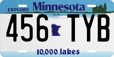 MN license plate 456TYB