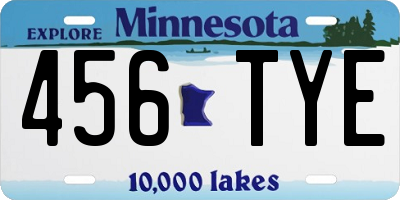 MN license plate 456TYE