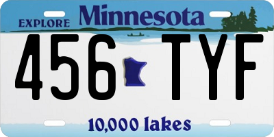 MN license plate 456TYF