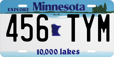 MN license plate 456TYM