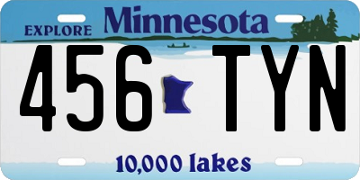 MN license plate 456TYN