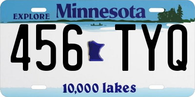 MN license plate 456TYQ