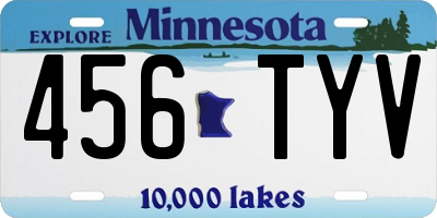 MN license plate 456TYV