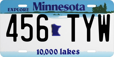 MN license plate 456TYW