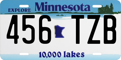 MN license plate 456TZB