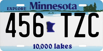 MN license plate 456TZC