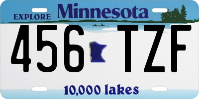 MN license plate 456TZF
