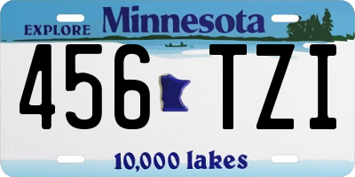 MN license plate 456TZI