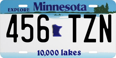 MN license plate 456TZN