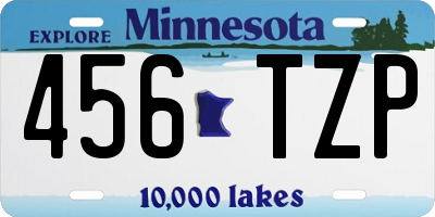 MN license plate 456TZP