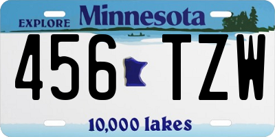 MN license plate 456TZW