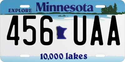 MN license plate 456UAA