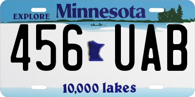 MN license plate 456UAB