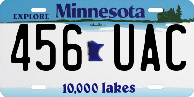 MN license plate 456UAC