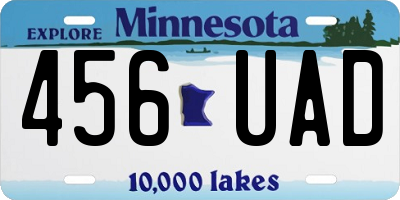 MN license plate 456UAD