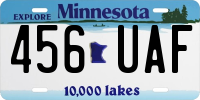 MN license plate 456UAF