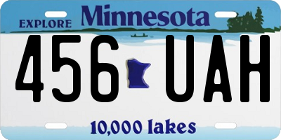 MN license plate 456UAH