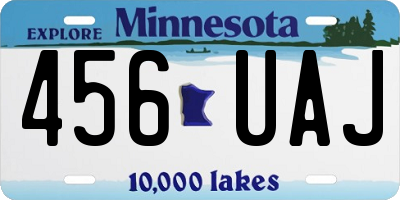 MN license plate 456UAJ
