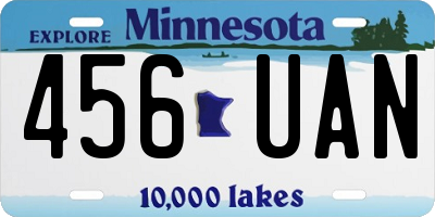 MN license plate 456UAN