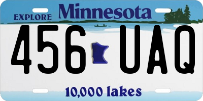 MN license plate 456UAQ