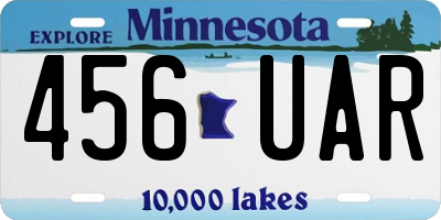 MN license plate 456UAR