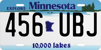 MN license plate 456UBJ