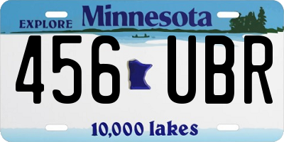 MN license plate 456UBR